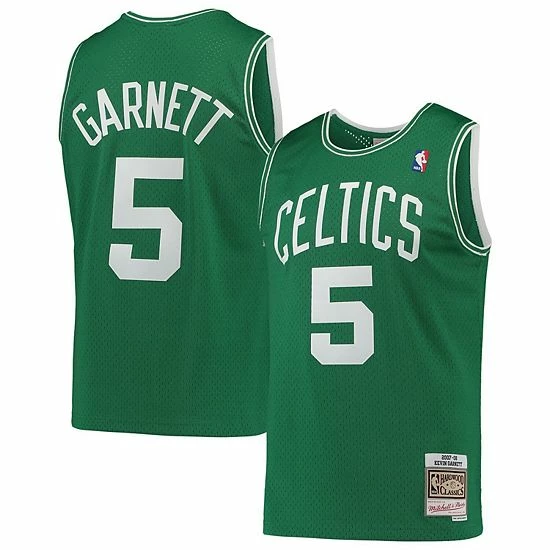 Discount 😍 Unbranded Men's Mitchell & Ness Kevin Garnett Kelly Green Boston Celtics Hardwood Classics 2007-08 Swingman Jersey 👏 - Image 2