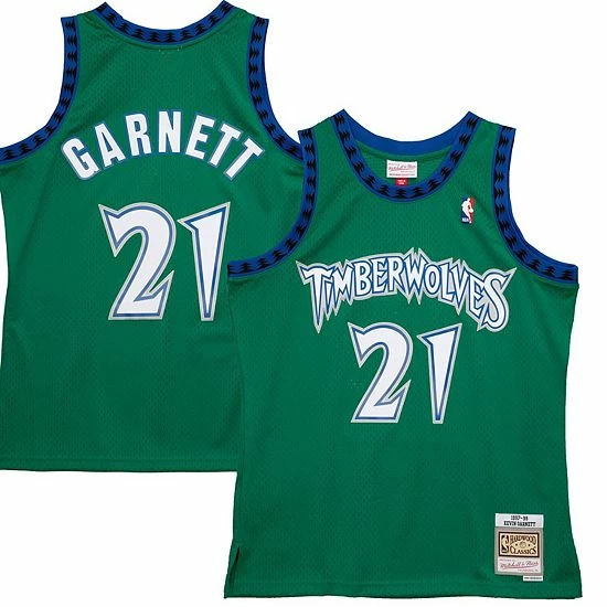 Best Sale 🔥 Unbranded Men's Mitchell & Ness Kevin Garnett Green Minnesota Timberwolves 1997-98 Hardwood Classics Reload 2.0 Swingman Jersey ⭐ - Image 2