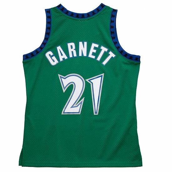 Best Sale 🔥 Unbranded Men's Mitchell & Ness Kevin Garnett Green Minnesota Timberwolves 1997-98 Hardwood Classics Reload 2.0 Swingman Jersey ⭐ - Image 4