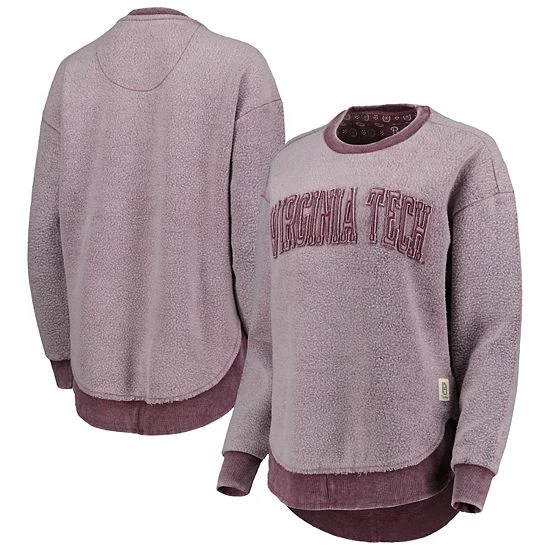 New ๐ Unbranded ๐ฉ Women's Pressbox Maroon Virginia Tech Hokies Ponchoville Pullover Sweatshirt ๐ฅฐ