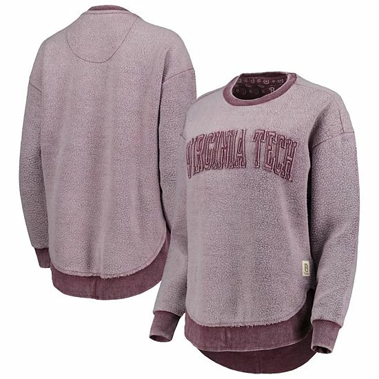 New ๐ Unbranded ๐ฉ Women's Pressbox Maroon Virginia Tech Hokies Ponchoville Pullover Sweatshirt ๐ฅฐ - Image 2