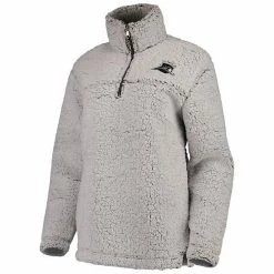 Hot Sale 🌟 Unbranded 👩 Women's Gray Providence Friars Sherpa Super-Soft Quarter-Zip Pullover Jacket 🛒