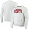 Hot Sale ✨ Unbranded Men's League Collegiate Wear Heathered Gray Wisconsin Badgers Upperclassman Pocket Pullover Sweatshirt 🎉