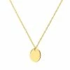 Best Pirce 🛒 Unbranded 14k Gold Adjustable Mini Oval Pendant Necklace 😍