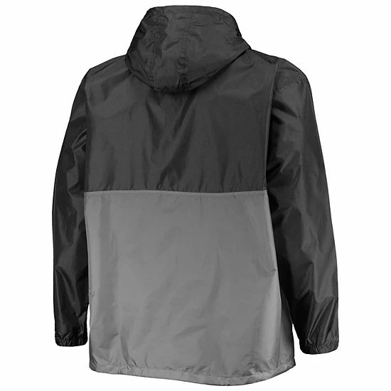 Flash Sale 👍 Unbranded Men's Black/Gray Chicago White Sox Big & Tall Split Body Anorak Half-Zip Jacket 🤩 - Image 4