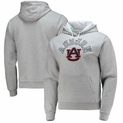 Budget 🛒 Unbranded Men's League Collegiate Wear Heathered Gray Auburn Tigers Seal Neuvo Essential Fleece Pullover Hoodie 🔔