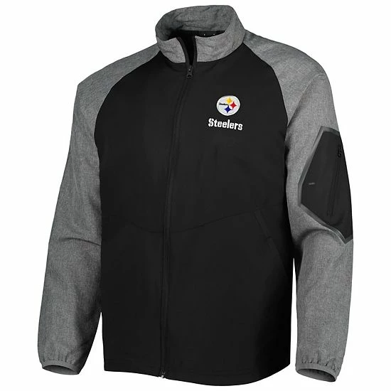 Wholesale ✔️ Unbranded Men's Dunbrooke Black Pittsburgh Steelers Hurricane Raglan Full-Zip Windbreaker Jacket 🥰 - Image 3