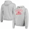 Flash Sale 🔔 Unbranded Men's League Collegiate Wear Heathered Gray Nebraska Huskers Volume Up Essential Fleece Pullover Hoodie 😀
