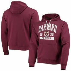 Hot Sale 🎉 Unbranded Men's League Collegiate Wear Crimson Harvard Crimson Volume Up Essential Fleece Pullover Hoodie 🤩