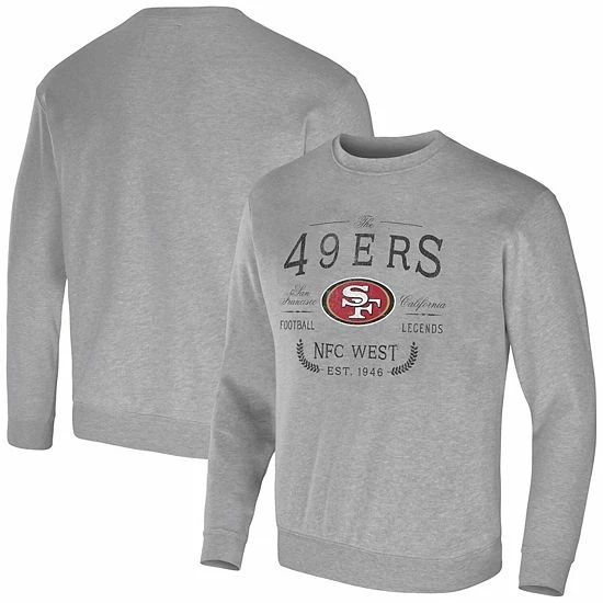 Hot Sale 🥰 Unbranded Men's NFL X Darius Rucker Collection By Fanatics Heather Gray San Francisco 49ers Pullover Sweatshirt 💯 - Image 2
