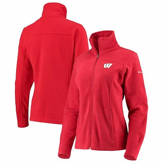 Outlet ๐ Unbranded ๐ฉ Women's Columbia Crimson Wisconsin Badgers Give & Go II Fleece Full-Zip Jacket ๐