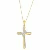 Cheapest 😀 Unbranded 10k Gold 1/4 Carat T.W. Diamond Cross Pendant Necklace 😀