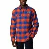 Outlet 🥰 Unbranded Men's Columbia Royal Florida Gators Flare Gun Flannel Team Button-Up 👚 Shirt 😍