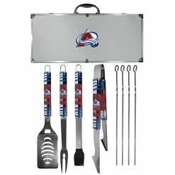 Buy 🥰 Unbranded Colorado Avalanche Tailgater 8-Piece BBQ Grill Set 🔥