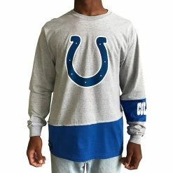Top 10 🔥 Unbranded Men's Refried Apparel Gray/Royal Indianapolis Colts Sustainable Upcycled Angle Long Sleeve T-Shirt 🎉