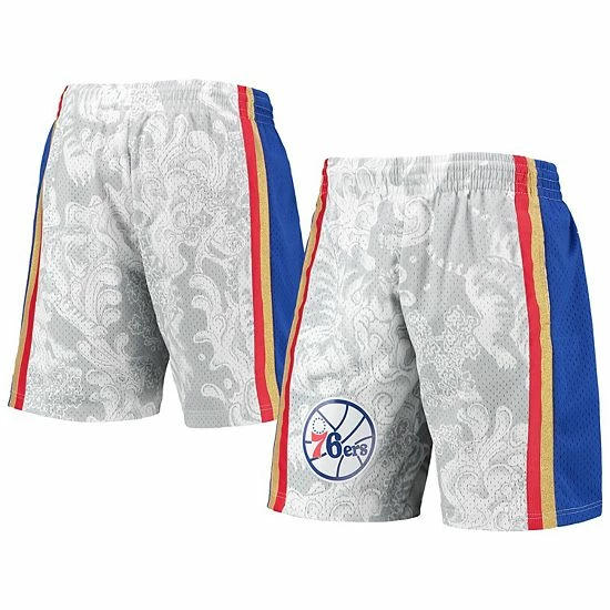 Brand new 👏 Unbranded Men's Mitchell & Ness White Philadelphia 76ers Hardwood Classics Lunar New Year Swingman Shorts 🔥