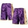New ⌛ Unbranded Men's Mitchell & Ness Purple Los Angeles Lakers Hardwood Classics Lunar New Year Swingman Shorts 🔥