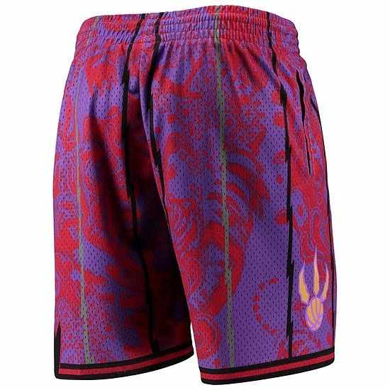 Wholesale ๐ Unbranded Men's Mitchell & Ness Purple Toronto Raptors Hardwood Classics Lunar New Year Swingman Shorts โ - Image 4