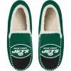 Coupon 💯 Unbranded Men's FOCO New York Jets Colorblock Moccasin Slippers 🎉
