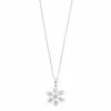 Wholesale 🎉 Unbranded 👩 Women's 1/6CTW White Diamond Snowflake Pendant With Chain In Sterling Silver 🥰