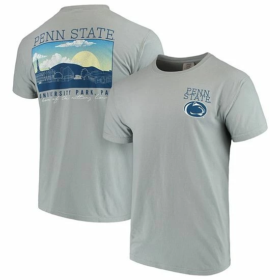 Outlet 💯 Unbranded Men's Gray Penn State Nittany Lions Comfort Colors Campus Scenery T-Shirt 👏