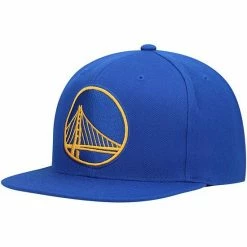 Promo ❤️ Unbranded Men's Mitchell & Ness Royal Golden State Warriors Team Ground Snapback Hat 🔔