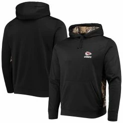 Best Sale 🧨 Unbranded Men's Dunbrooke Black/Realtree Camo Kansas City Chiefs Logo Ranger Pullover Hoodie 👏