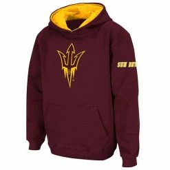 Best Pirce ✔️ Unbranded Youth Stadium Athletic Maroon Arizona State Sun Devils Big Logo Pullover Hoodie 👍