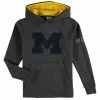 Top 10 👍 Unbranded Youth Stadium Athletic Charcoal Michigan Wolverines Big Logo Pullover Hoodie ✔️