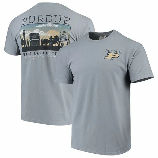 Budget ๐ Unbranded Men's Gray Purdue Boilermakers Team Comfort Colors Campus Scenery T-Shirt โค๏ธ