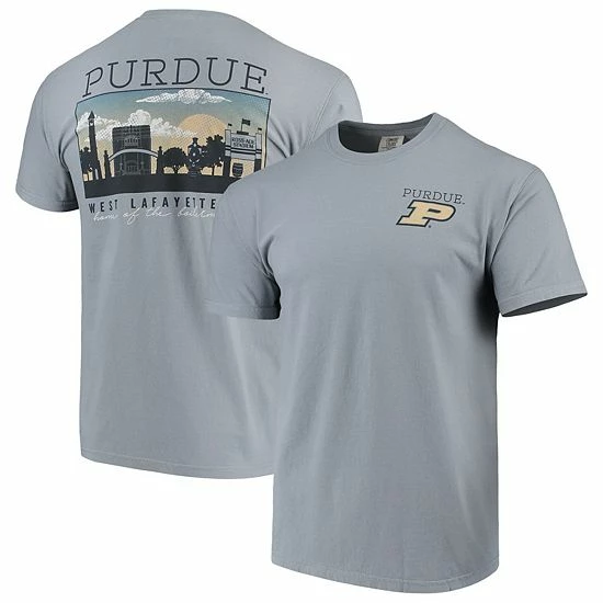 Budget ๐ Unbranded Men's Gray Purdue Boilermakers Team Comfort Colors Campus Scenery T-Shirt โค๏ธ - Image 2