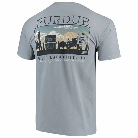 Budget ๐ Unbranded Men's Gray Purdue Boilermakers Team Comfort Colors Campus Scenery T-Shirt โค๏ธ - Image 4