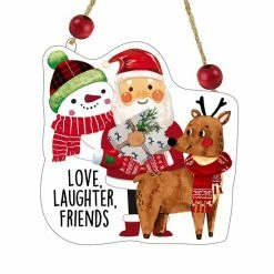 New 👍 Unbranded Love Laughter Friends Santa 🎄 Christmas Ornament 🎁