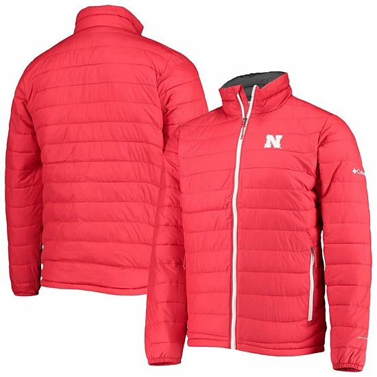 Discount ❤️ Unbranded Men's Columbia Scarlet Nebraska Huskers Powder Lite Omni-Heat Reflective Full-Zip Jacket ⭐ - Image 2