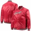 Best Pirce 🛒 Unbranded Men's Mitchell & Ness Red Chicago Bulls Big & Tall Hardwood Classics Raglan Satin Full-Snap Jacket 😀