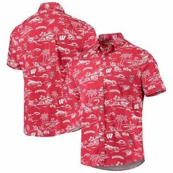 Brand new 👏 Unbranded Men's Reyn Spooner Red Wisconsin Badgers Classic Button-Down 👕 Shirt 🛒