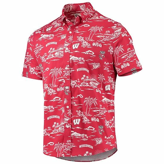 Brand new 👏 Unbranded Men's Reyn Spooner Red Wisconsin Badgers Classic Button-Down 👕 Shirt 🛒 - Image 3