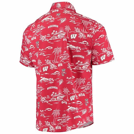 Brand new 👏 Unbranded Men's Reyn Spooner Red Wisconsin Badgers Classic Button-Down 👕 Shirt 🛒 - Image 4