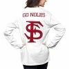 New 🤩 Unbranded 👩 Women's Pressbox White Florida State Seminoles The Big 👕 Shirt Oversized Long Sleeve T-Shirt 🤩