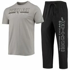 Buy ✔️ Unbranded Men's Concepts Sport Black/Gray Chicago White Sox Meter T-Shirt And Pants Sleep Set ⌛