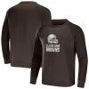 New 🤩 Unbranded Men's NFL X Darius Rucker Collection By Fanatics Brown Cleveland Browns Raglan Fleece Pullover Sweatshirt ✔️