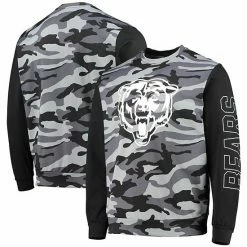 Best Sale 💯 Unbranded Men's FOCO Black Chicago Bears Camo Long Sleeve T-Shirt 💯