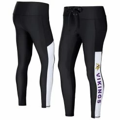 New 😉 Unbranded 👩 Women's WEAR By Erin Andrews Black Minnesota Vikings Leggings 🤩