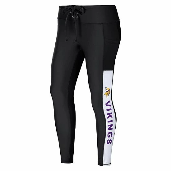 New 😉 Unbranded 👩 Women's WEAR By Erin Andrews Black Minnesota Vikings Leggings 🤩 - Image 3