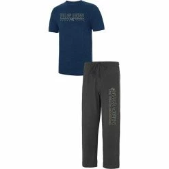 Outlet 🌟 Unbranded Men's Concepts Sport Heathered Charcoal/Navy Georgia Tech Yellow Jackets Meter T-Shirt & Pants Sleep Set 🥰