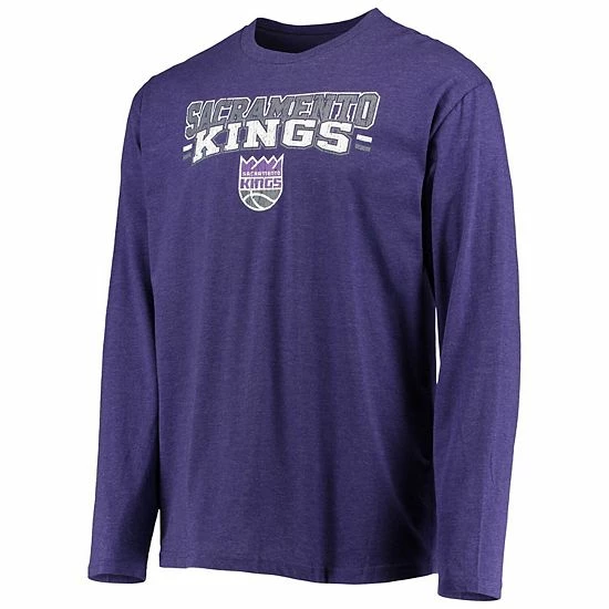 New ๐งจ Unbranded Men's Concepts Sport Black/Purple Sacramento Kings Long Sleeve T-Shirt & Pants Sleep Set โจ - Image 3