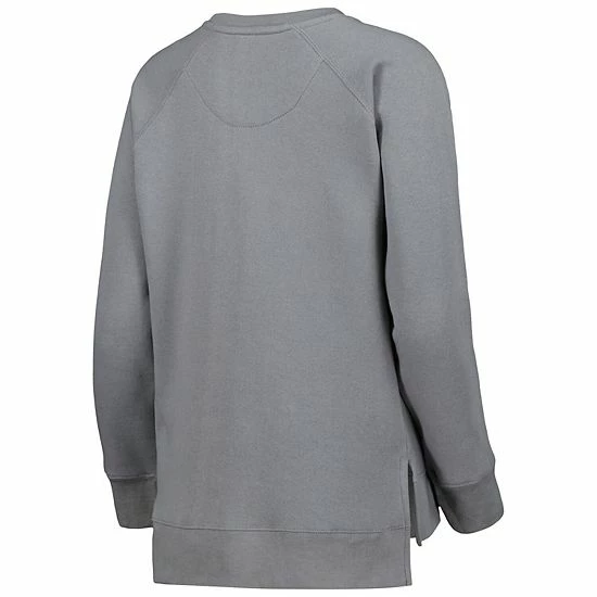Outlet ๐ฅ Unbranded ๐ฉ Women's Pressbox Gray Purdue Boilermakers Pinehurst Chenille Raglan Pullover Sweatshirt ๐ - Image 4