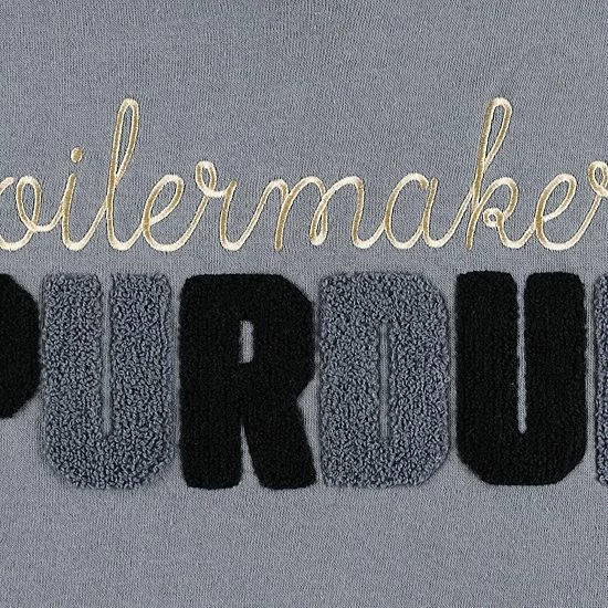 Outlet ๐ฅ Unbranded ๐ฉ Women's Pressbox Gray Purdue Boilermakers Pinehurst Chenille Raglan Pullover Sweatshirt ๐ - Image 5