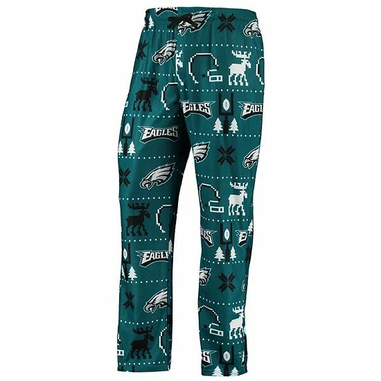 Budget โ๏ธ Unbranded Men's FOCO Midnight Green Philadelphia Eagles Wordmark Ugly Pajama Set ๐ - Image 4