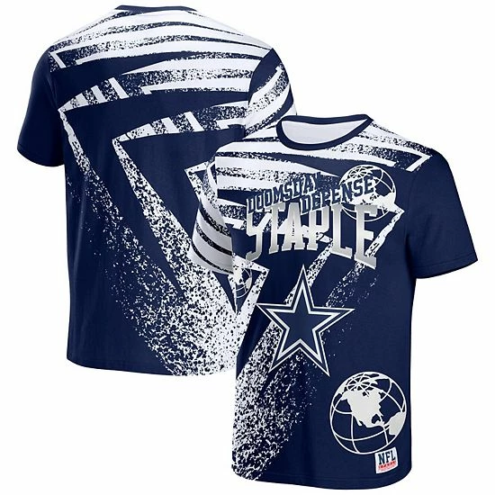 Best Sale ๐ Unbranded Men's NFL X Staple Navy Dallas Cowboys All Over Print T-Shirt ๐ฏ - Image 2